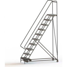 10 Step Aluminum Rolling Ladder 24