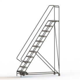 11 Step Aluminum Rolling Ladder 24