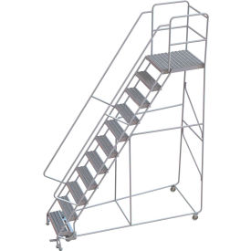 11 Step Aluminum Rolling Ladder 24