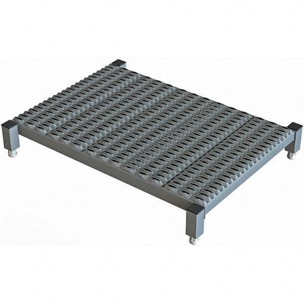 1-Step Steel Adjustable Height Step Platform: 800 lb Capacity, 24