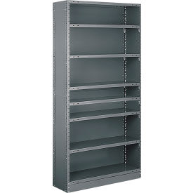 Tri-Boro Klip-It 8 Shelf 18 Ga Closed Solid Steel Shelving Starter 42
