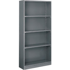 Tri-Boro Klip-It 5 Shelf 20 Ga Closed Solid Steel Shelving Starter 36