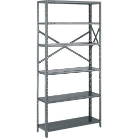 Tri-Boro T-Bolt 6 Shelf 20 Ga Open Solid Steel Shelving Add On 36