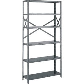 Tri-Boro Klip-It 6 Shelf 18 Ga Open Solid Steel Shelving Starter 48