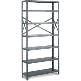 Tri-Boro Klip-It 7 Shelf 20 Ga Open Solid Steel Shelving Starter 36