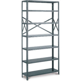 Tri-Boro T-Bolt 7 Shelf 20 Ga Open Solid Steel Shelving Starter 48