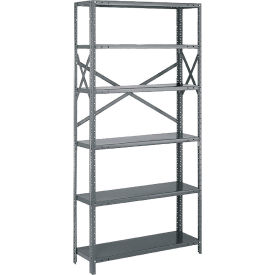 Tri-Boro T-Bolt 6 Shelf 20 Ga Open Solid Steel Shelving Starter 42