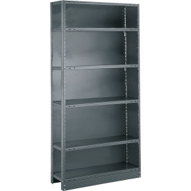 Tri-Boro Klip-It 6 Shelf 18 Ga Closed Solid Steel Shelving Add On 36