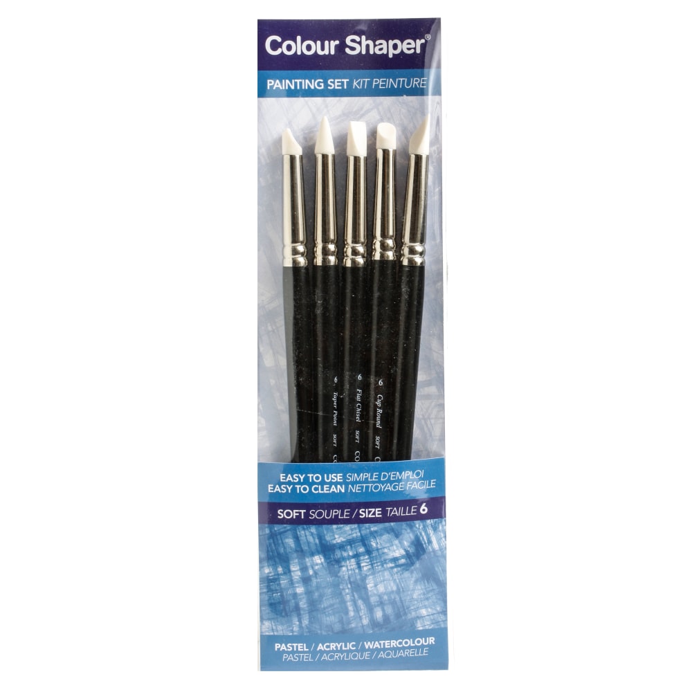 Colour Shaper Painting And Pastel Blending Tools, No. 6, Assorted Soft, Black, Set Of 5 MPN:11900
