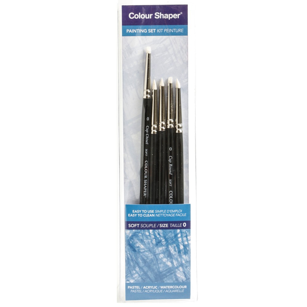 Colour Shaper Painting And Pastel Blending Tools, No. 0, Assorted Soft, Black, Set Of 5 MPN:11901