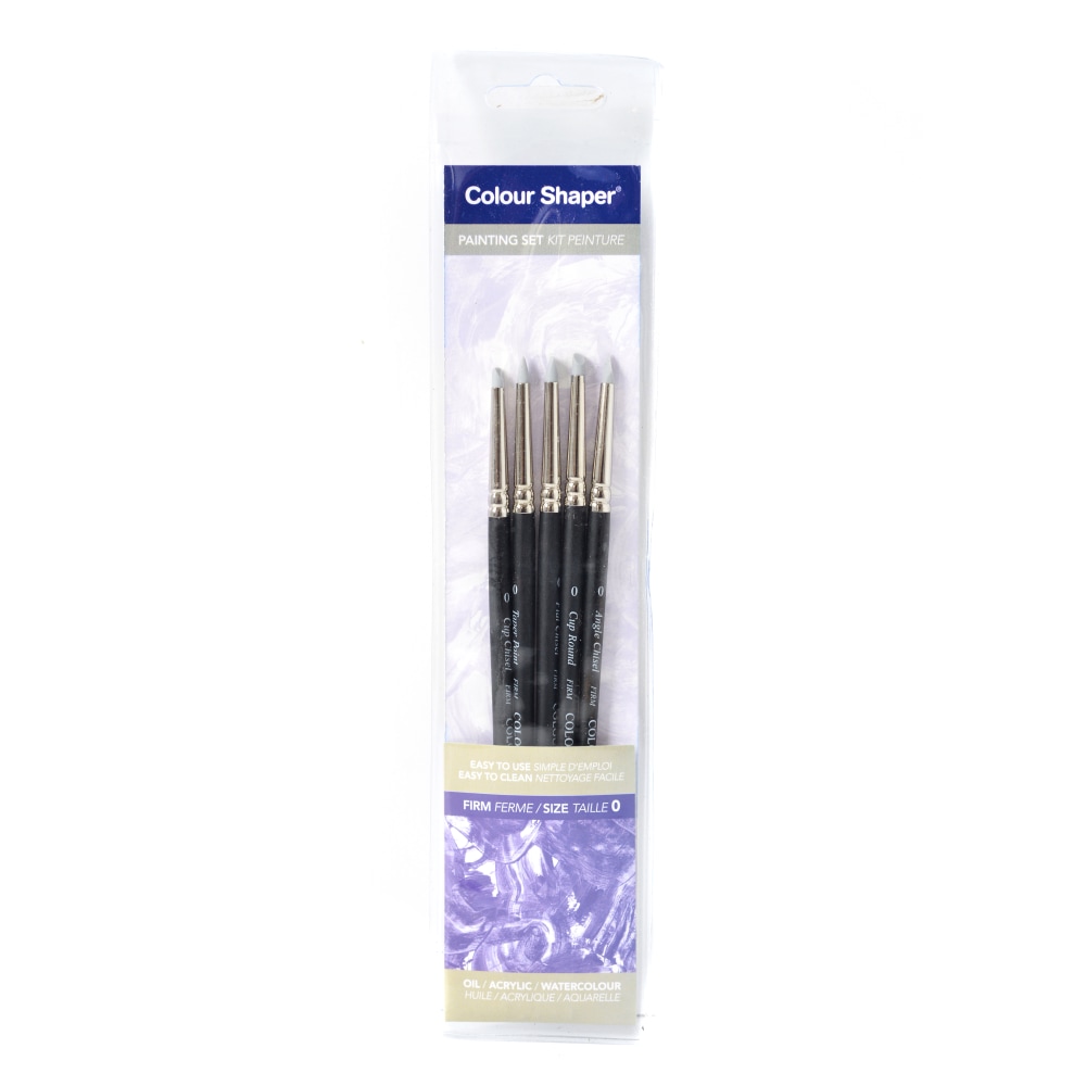 Colour Shaper Painting And Pastel Blending Tools, No. 0, Assorted Firm, Black, Set Of 5 MPN:12901