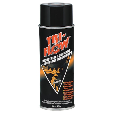 Tri-Flow Industrial Lubricant, PTFE, 6 oz, Aerosol Can, Brown MPN:TF200050