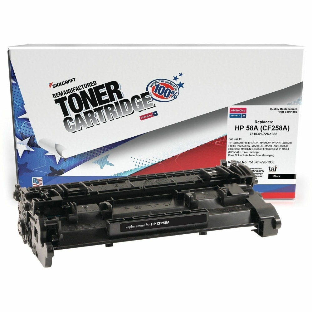 SKILCRAFT Remanufactured Laser Toner Cartridge - Alternative for HP CF258A - Black - 1 / Each - 3000 Pages MPN:7261335