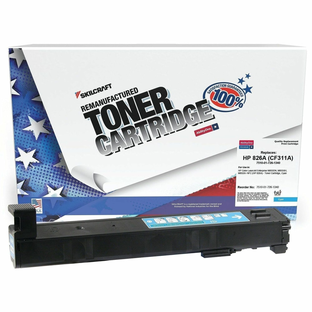 SKILCRAFT Remanufactured Laser Toner Cartridge - Alternative for HP CF311A - Cyan - 1 / Each - 31500 Pages MPN:7261340