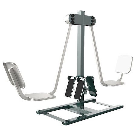 Leg Press Machine, 60 in H, Beige/Green MPN:LEGP