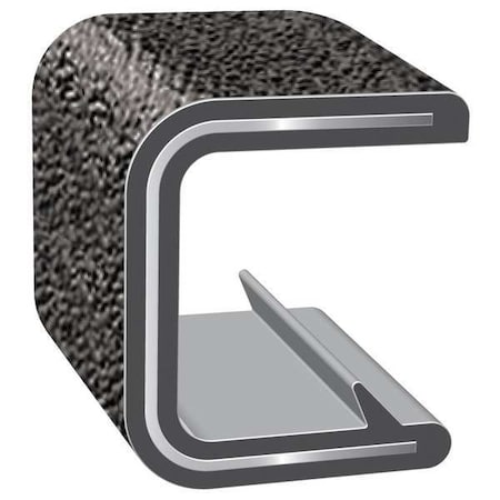 Edge Trim, 100 ft L, Black, PVC, 21/32 in W MPN:2000SB3X1/2-100