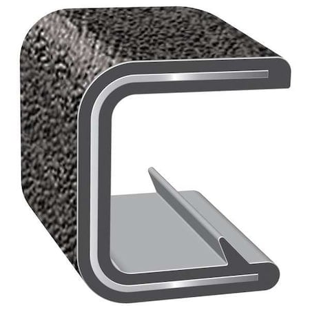 Edge Trim, 25 ft L, Black, PVC, 21/32 in W MPN:2000SB3X1/2-25