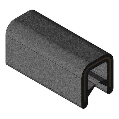 Edge Trim, 250 ft L, Black, PVC, 3/16 in W MPN:750B2X1/32-250