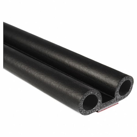 Weather Seal, EPDM Rubber, Black, 25 ft L MPN:X1145BT-25