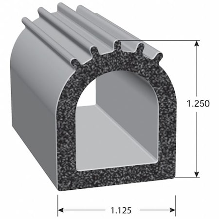 Seal, EPDM Rubber, Black, 100 ft L MPN:X2492BT-100