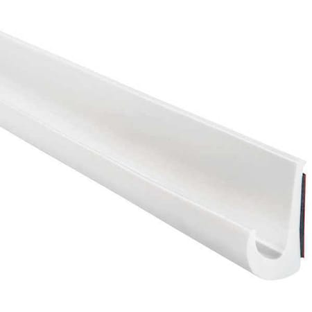 White Polyvinyl Chloride Drip Rail 25 ft L, 7/8 in W, 1/2 in H MPN:DRW-25