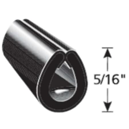 Black Vinyl Edge Guard 50 ft L, 5/16 in H MPN:EGB-50