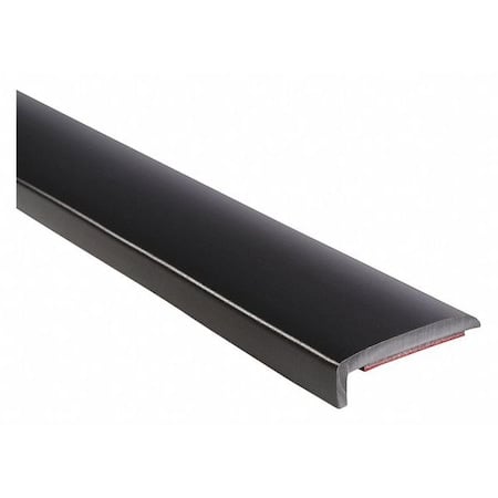 Black Polyvinyl Chloride Lip Guard 25 ft L, 1 1/16 in W, 1 1/16 in H MPN:JLGB-25