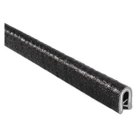 Edge Trim, PVC, Metal, 100 ft Length, 7/16 in Overall Width, Style: Edge Trim with Dual Grip Tongue MPN:1620SB3-341-100