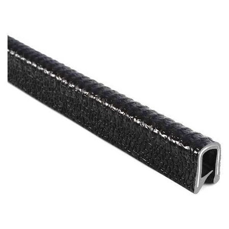 Edge Trim, PVC, Metal, 400 ft Length, 1/2 in Overall Width, Style: Edge Trim with Single Grip Tongue MPN:1645SB3-338-400