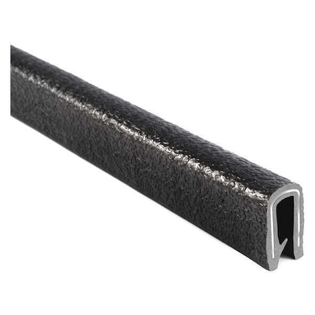 Edge Trim, PVC, Metal, 25 ft Length, 5/8 in Overall Width, Style: Edge Trim with Single Grip Tongue MPN:1650SB3-339-25