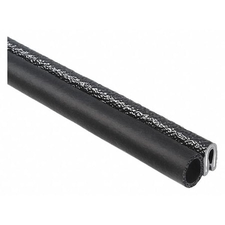 Trim Seal, EPDM, 25 ft Length, 5/8 in Overall Width, Style: Trim with a Top Bulb MPN:3062B3X1/16A-25