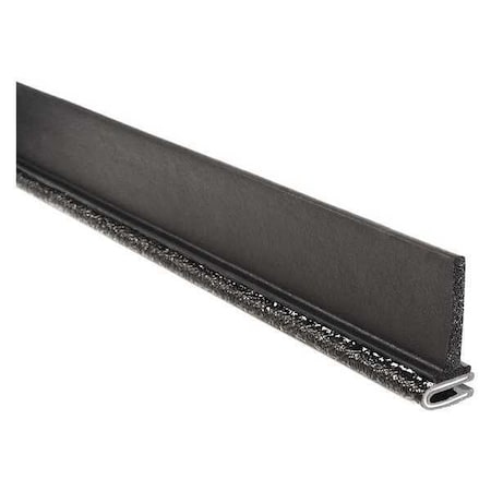 Trim Seal, EPDM, 25 ft Length, 1 9/16 in Overall Width, Style: Trim with a Top Flap MPN:5B100B3X1/16A-25