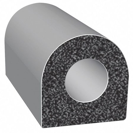 Rubber Seal, D-Shaped, 0.5