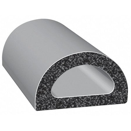 Rubber Seal, D-Shaped, 0.63