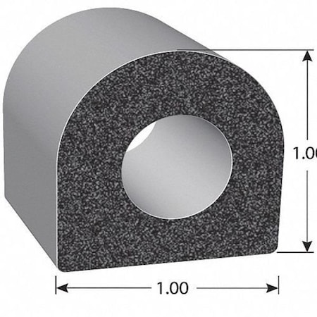 Rubber Seal, D-Shaped, 1