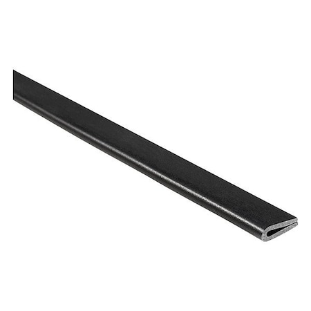 Rubber Edge Trim, 50ft L, Black, 1/8 in W MPN:X2013-50