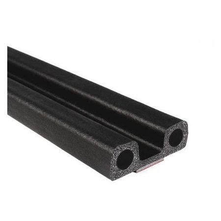 Lid Seal, Foam Double Bulb, 25 ft.L x 1.5