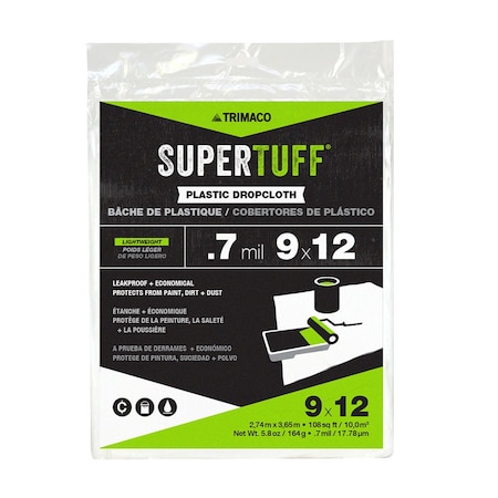 Drop Cloth, LDPE, 9 ft.L, 0.7 mil MPN:03307