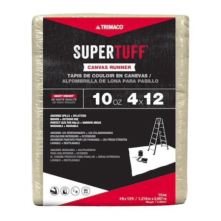 Drop Cloth, 32 mil, Cotton Canvas, 12 ft L MPN:51127