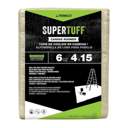 Premium DropCloth, 6oz., 4 ft.x15 ft. MPN:56708