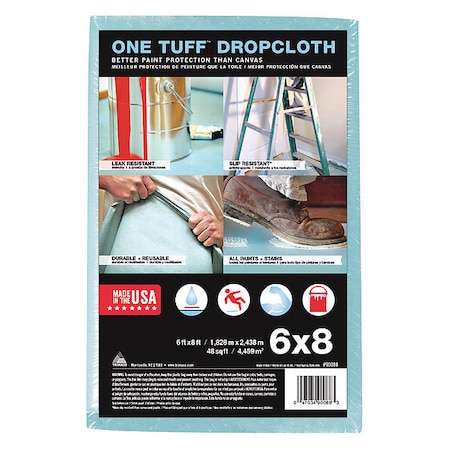 Leakproof/SlipResist DropCloth, 6ftLx8ftW MPN:90088
