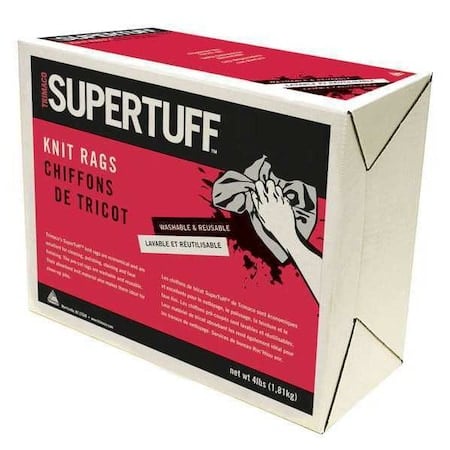 Premium-Knit Rags 4 lb., Compressed Box, White MPN:10422