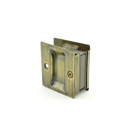 Passage Pocket Door Lock Square Cutout Antique Brass MPN:1064.609