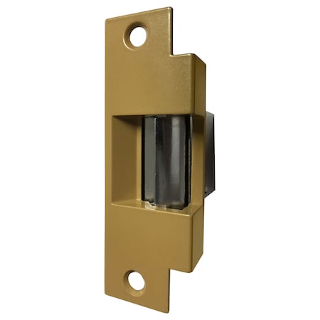 00 Series Electric Strikes, 8-16 VAC/4-6 VDC, Sprayed Brass MPN:007-8-16AC/4-6DC