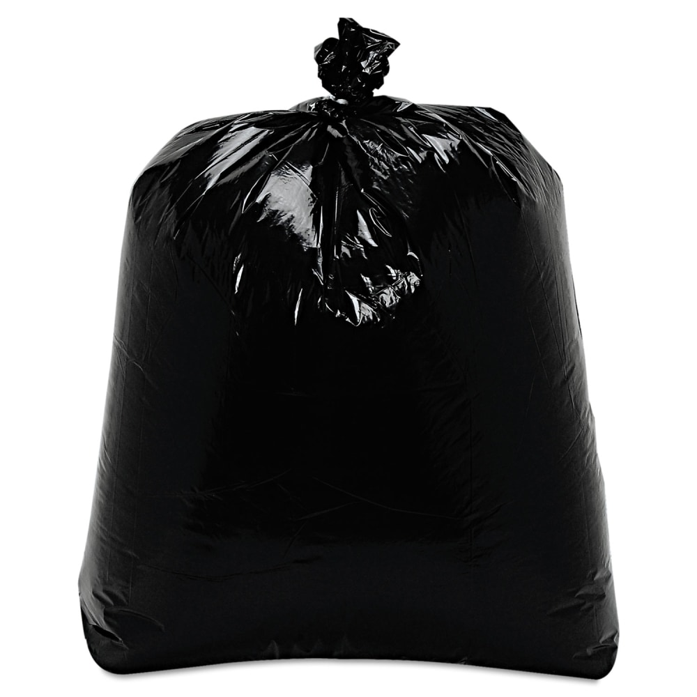 Trinity Plastics Low-Density Can Liners, 16 gal, 0.7 mil, 24in x 32in, Black, Flat Pack, 500/Carton MPN:100406
