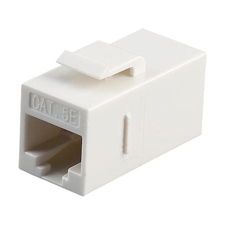 CAT5 Coupler, White, Unshielded, 8 Contacts MPN:CAT5-CPL-WH