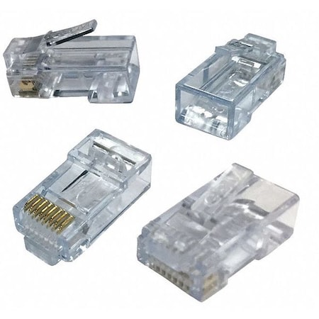 Pass Thru Modular Plug, RJ45 Type, PK100 MPN:CAT6-HSPJAR