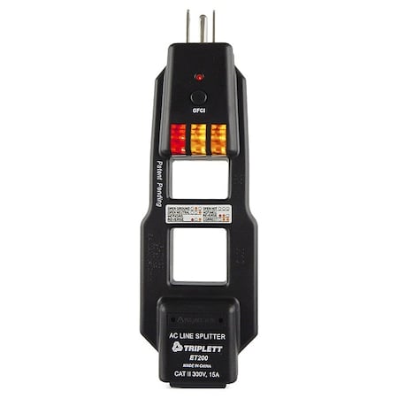 AC Line Splitter/GFCI Tester, 120V AC MPN:ET200