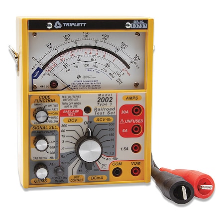 Analog Multimeter, 600 V, 30 A, 100 ohm MPN:2012