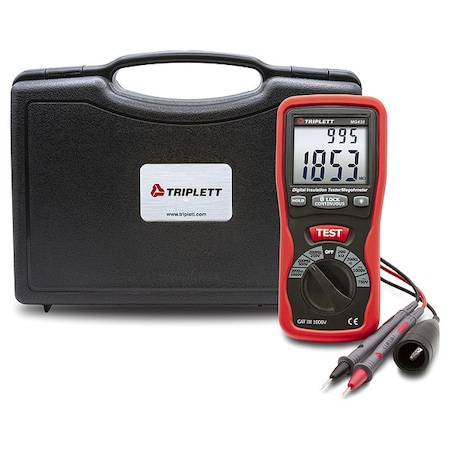 Megohmmeter, 250/500/1000V, Backlit LCD MPN:MG430